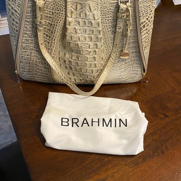 Brahmin Metallic Gold Embossed Satchel - Picture 10 of 10